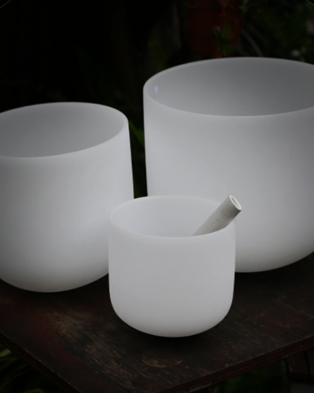 8" Quartz Crystal Singing Bowl Qi Crystals