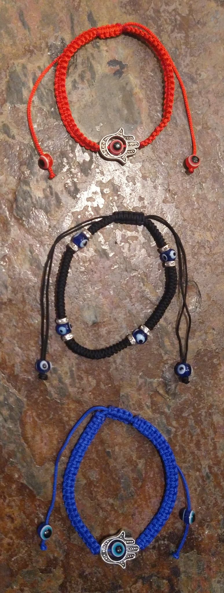 Evil Eye Bracelets (adjustable size)