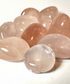 Natural crystals: large Rose Quartz tumbled pebbles (approx. 3x2.5x2cm)