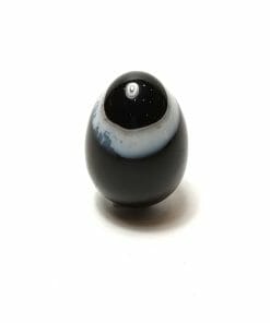 Natural crystals: hand carved and polished black Sardonyx egg