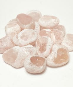 Natural crystals: cut and polished Rose Quartz seer stones or Emma eggs (approx. 2x2x2cm)