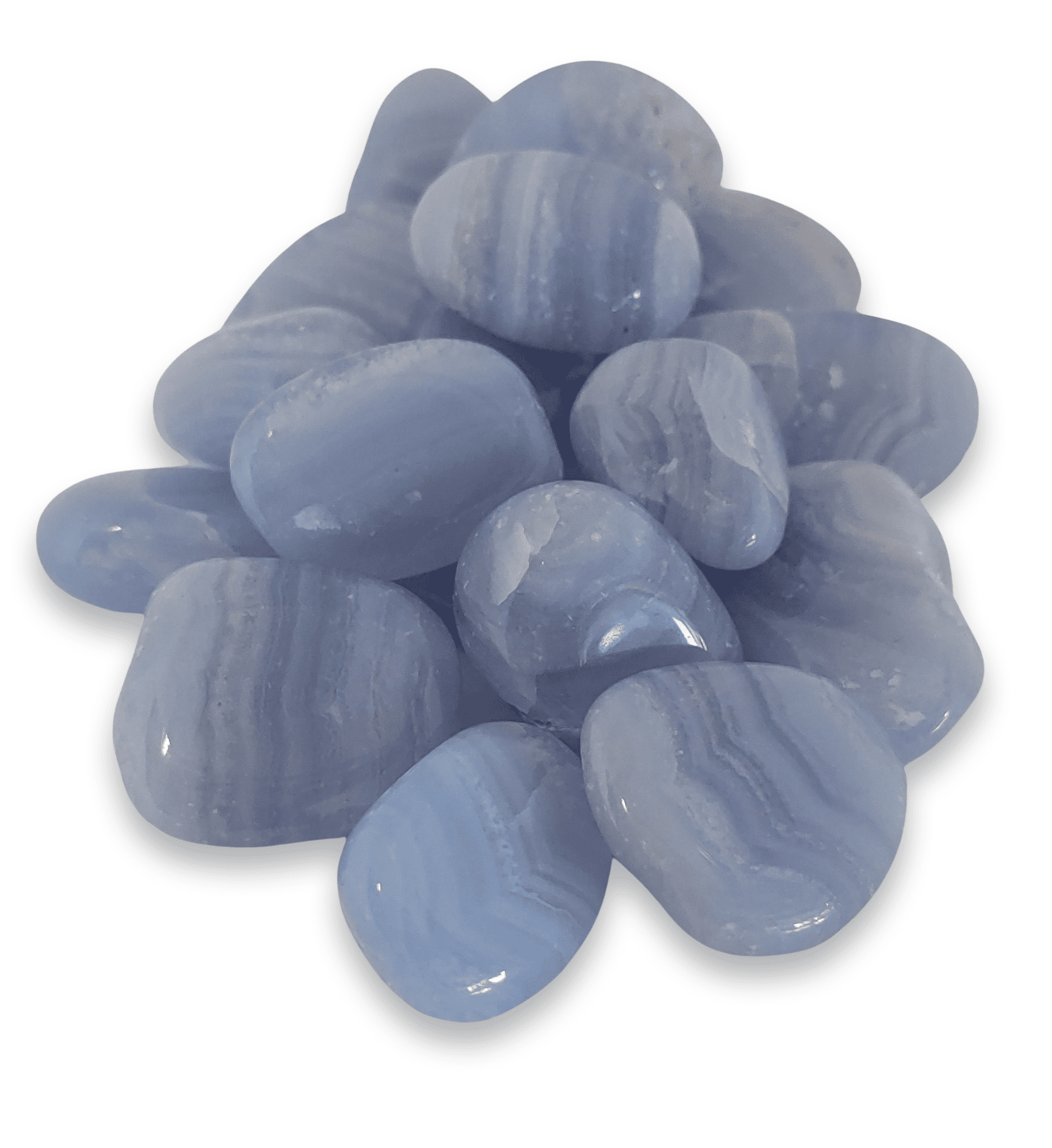 Tumbled Stone: Blue Lace Agate