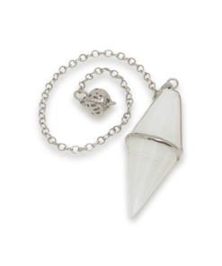 Crystal Pendulum Opalite Double Terminated Multi-Faceted In Setting