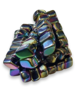 Tumbled Stone: Magnetic Flame Aura Haematite