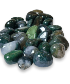 Tumbled Stone: Moss Agate