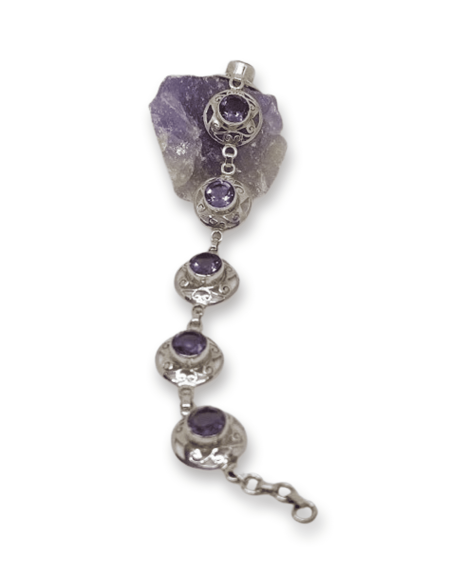 Amethyst Multi-Stone Filagree Bracelet | 925 Sterling Silver