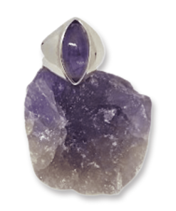 Amethyst Marquise Ring  | 925 Sterling Silver
