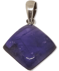 Amethyst Phantom Diamond Shaped Pendant | Sterling Silver