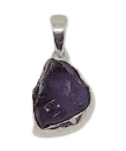Amethyst Raw Bezel Set Pendant | 925 Sterling Silver