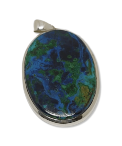 Azurite Malachite Large Oval Pendant