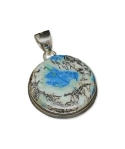 Azurite Round Cabuchon Pendant
