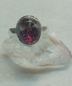 Lodolite Cabuchon Oval Simple Band RIng s7
