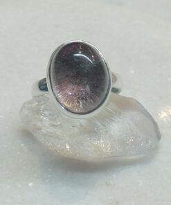 Lodolite Cabuchon Oval Simple Band RIng size 10