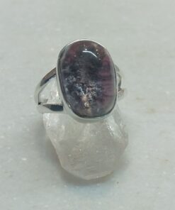 Lodolite Cabuchon Oval Split Band Ring size 8.5