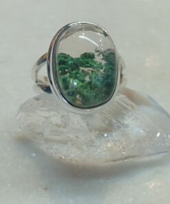 Lodolite Cabulchon Oval Split Band Ring size 7