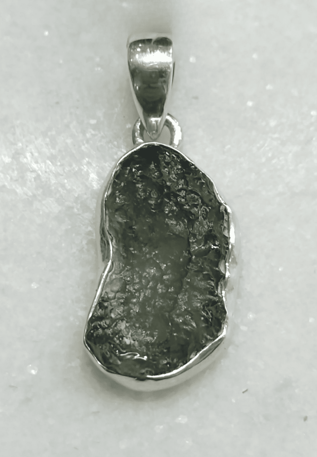 Moldavite Raw Natural Pendant