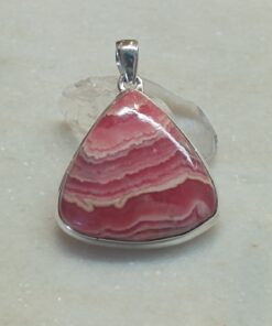 Rhodochrosite Cab Teardrop Pendant