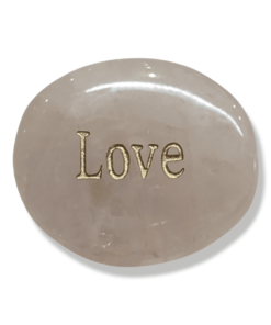 Rose Quartz Word Rock - Love