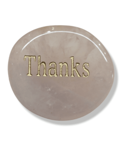 Rose Quartz Word Rock - Thanks