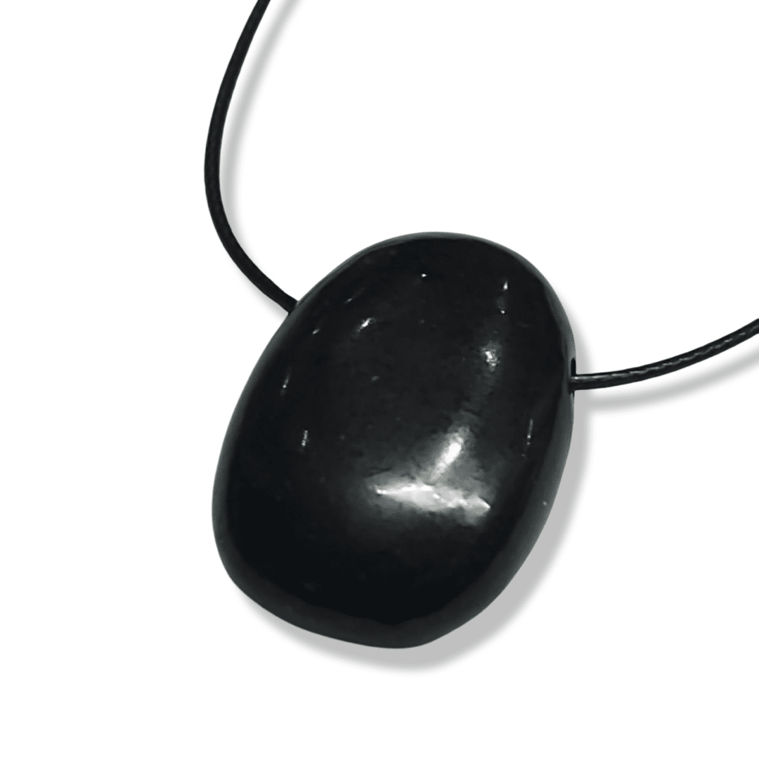Shungite Tumbled Pebble Pendant