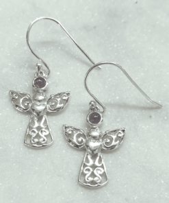 Amethyst Angel Earrings | 925 Sterling Silver