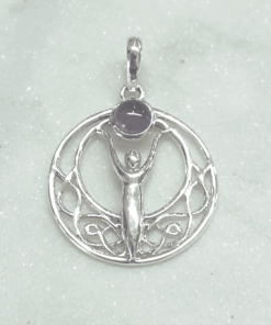 Amethyst Moon Goddess Pendant | 925 Sterling Silver