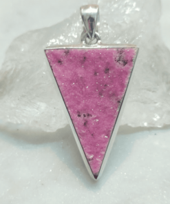 Cobaltian Calcite Druzy Trillion Pendant