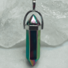 Flame Aura Quartz Double Terminated Pendant Silver Plated