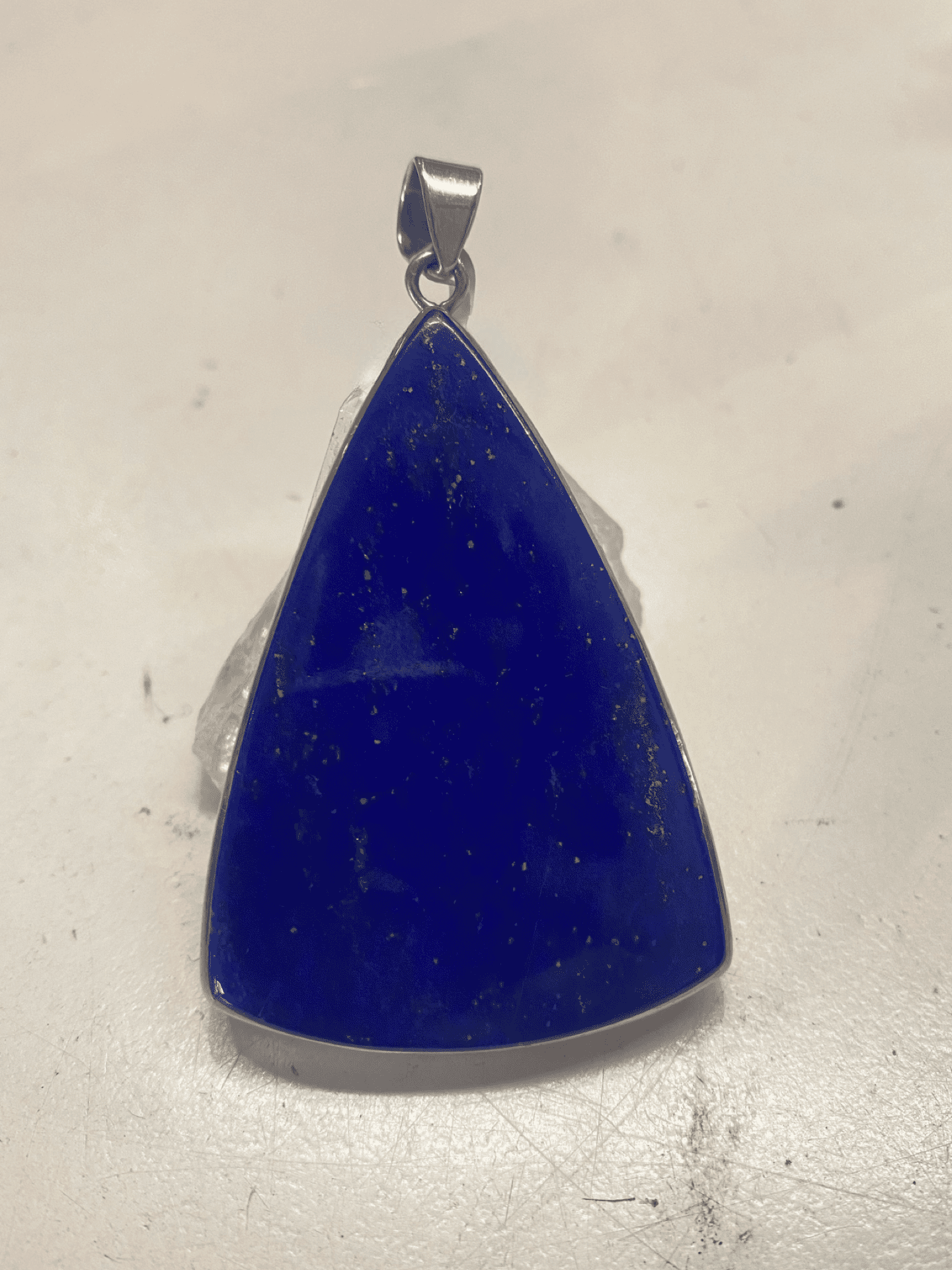 Lapis Lazuli Cab Trillion Pendant