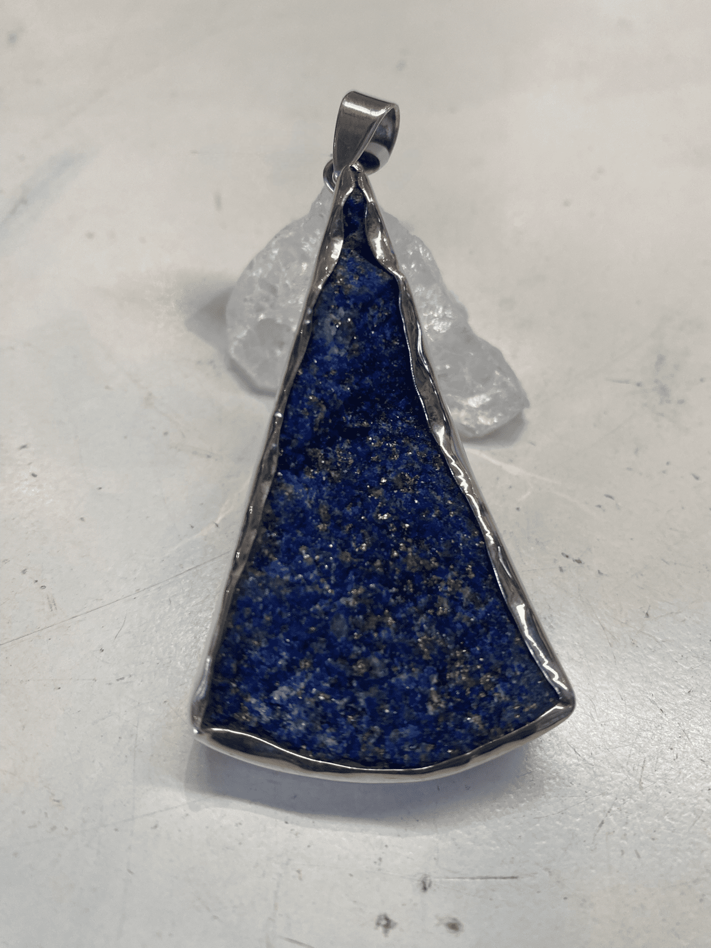 Lapis Lazuli Natural Organic Raw Trillion Pendant
