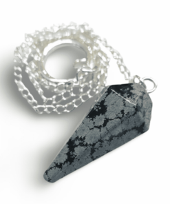 Crystal Pendulum Snowflake Obsidian Classic
