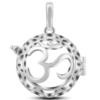 925 Sterling Silver Crystal Cage - Om