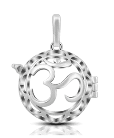 925 Sterling Silver Crystal Cage - Om