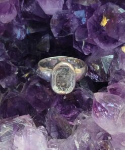 Herkimer Diamond Bezel Set Ring -  s9