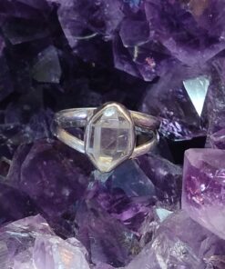 Herkimer Diamond Bezel Set Ring - s7