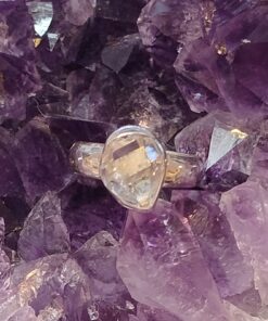 Herkimer Diamond Bezel Set Ring -  s10