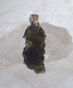 Moldavite Raw Organic Pendant Claw Set