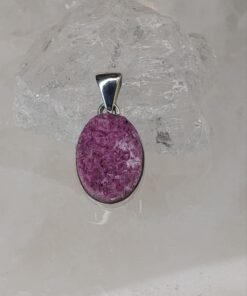 Cobaltian Calcite Druzy Oval Pendant