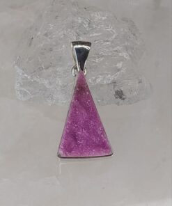 Cobaltian Calcite Druzy Trillion Pendant