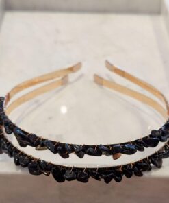 Black Obsidian Tumble Crystal Headband
