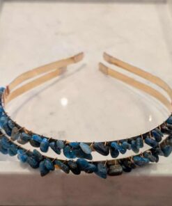 Blue Apatite Tumble Crystal Headband