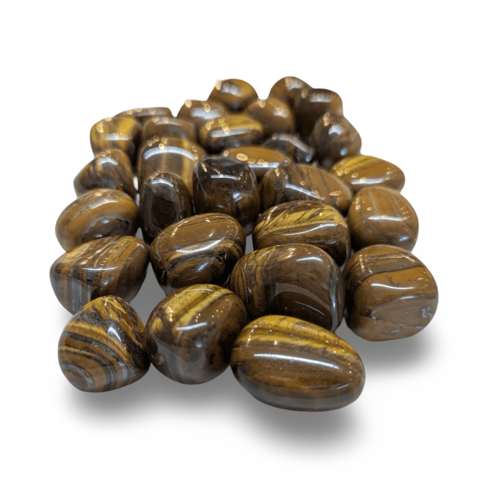 Tumbled Stone: Tiger Eye and Haematite
