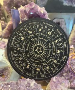 Wooden Pendulum Board: Black Pentagram Astrology