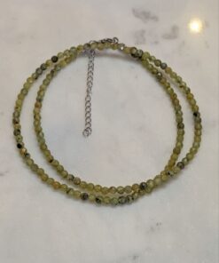 Peridot Crystal Beaded Necklace
