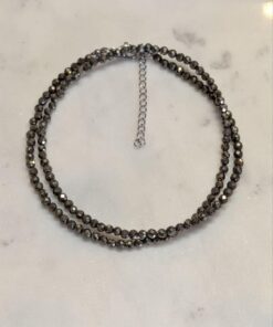Pyrite Crystal Beaded Necklace