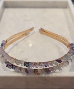 Rainbow Fluorite Tumble Crystal Headband