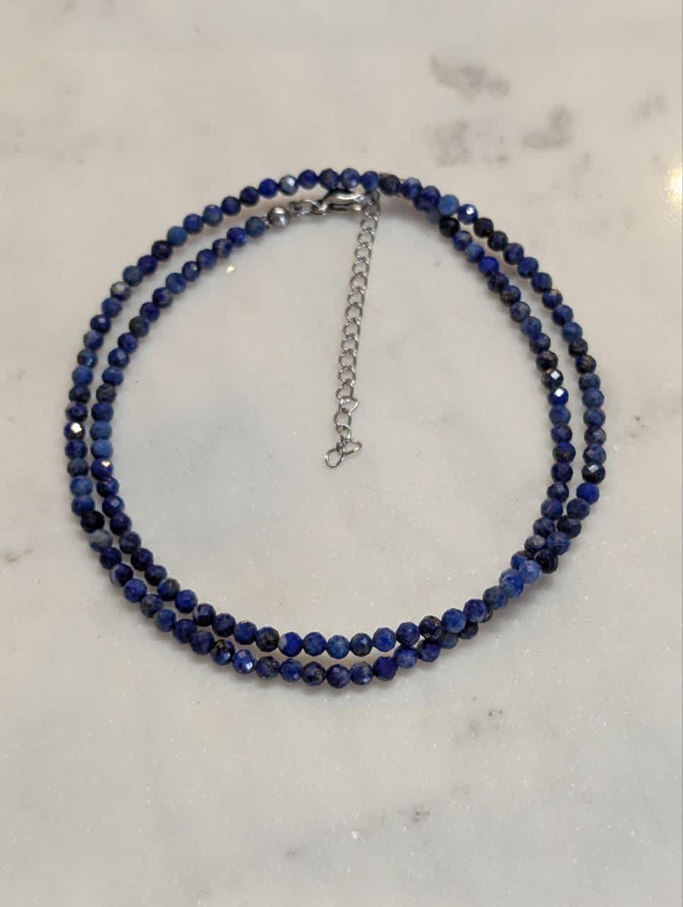 Sodalite Crystal Beaded Necklace
