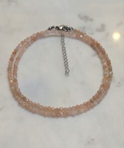 Sunstone Crystal Beaded Necklace