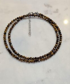 Tiger Eye Crystal Beaded Necklace