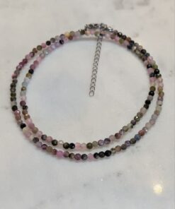 Mixed Tourmaline Crystal Beaded Necklace